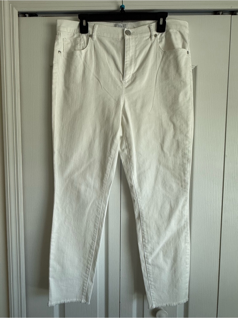 LOFT White Straight-Leg Jeans